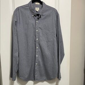 J. Crew Secret Wash Organic Cotton Poplin Shirt Sz Large